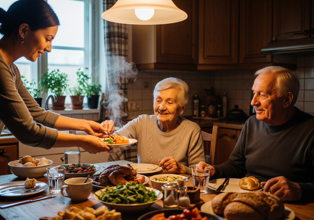 Home-cooked meals at Caring Hearts